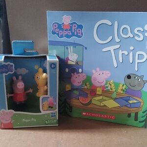 Peppa Pig Red and Yellow Action Figure And Book